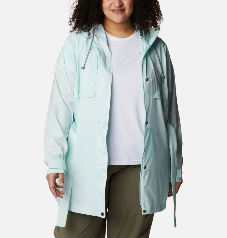 Jachete De Ploaie Columbia Pardon My Trench Dama Turcoaz | Plus Size GOMQ0S178